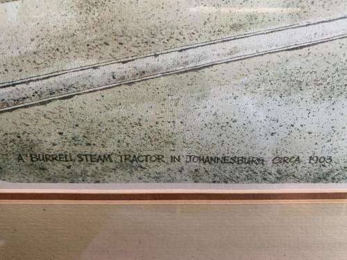 BURRELL STEAM TRACTOR LITHO PRINT  Magnificent  Outstanding Africana