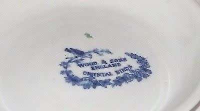 WOOD AND SONS ENGLAND ORIENTAL BIRDS PATTERN HAND COLOURED SAUCE TUREEN