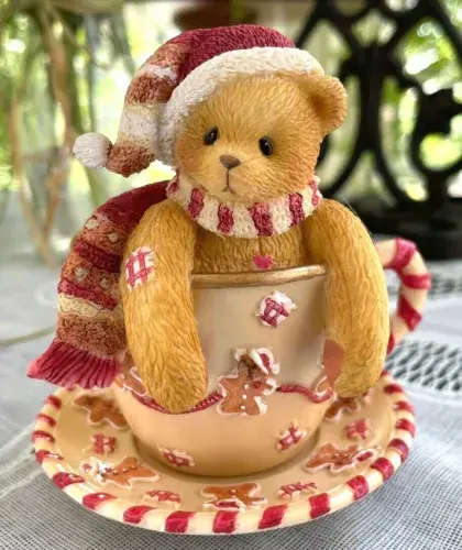 Teddies Cherished Teddies 269832 `Jordan` Cocoa Mug  1997 Priscilla Hillman Teddies