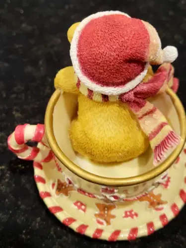 Teddies Cherished Teddies 269832 `Jordan` Cocoa Mug  1997 Priscilla Hillman Teddies