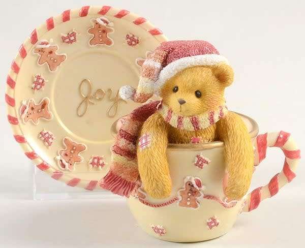 Teddies Cherished Teddies 269832 `Jordan` Cocoa Mug  1997 Priscilla Hillman Teddies