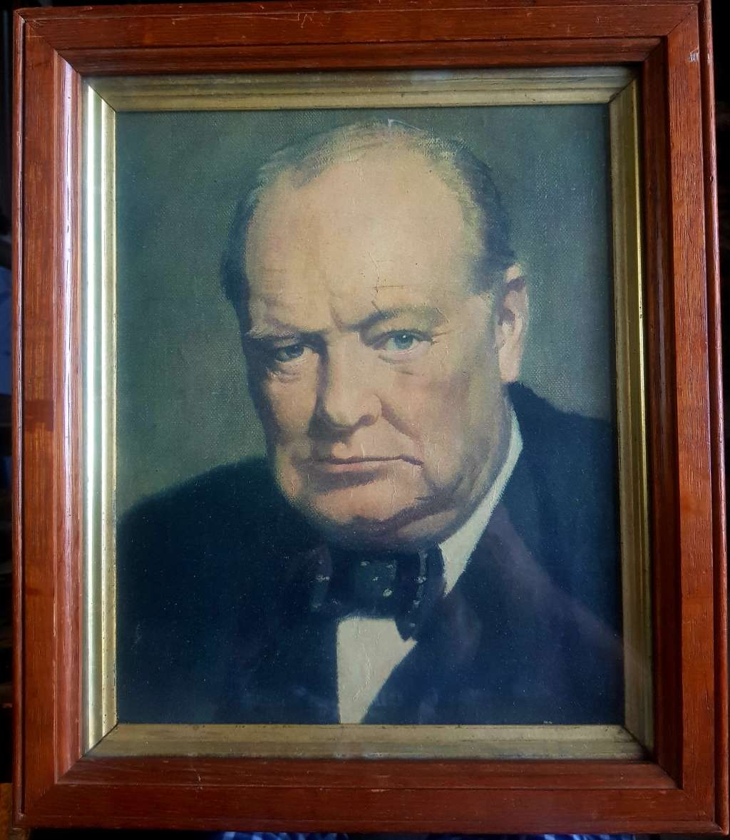 UK Prime Minister Churchill  Framed Art Print