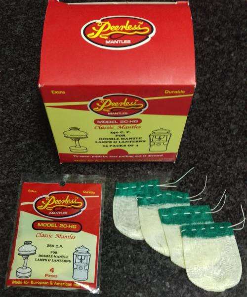 Coleman Lamp:  Peerless 2C-HG Mantles for all Double Mantle lamps and lanterns