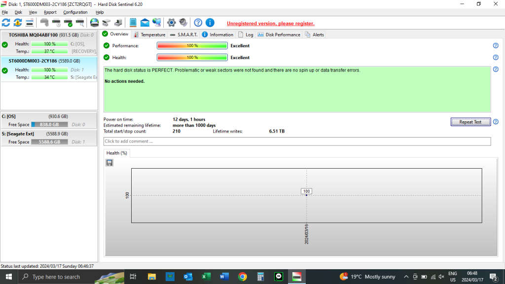 Seagate 6TB 3.5`External Hard Drive