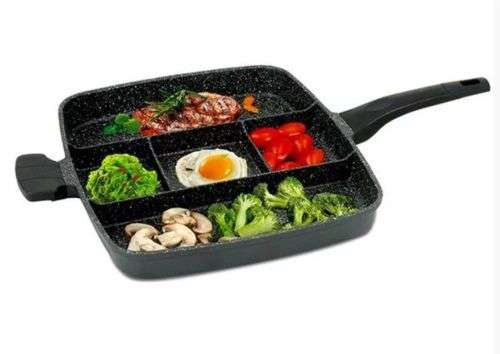 SALE!!!  Royalty Line 38cm 5-in-1 Marble Coating Multi Fry & Grill Pan