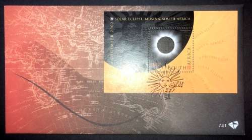 South Africa 2002 FDC 7.51 Solar Eclipse