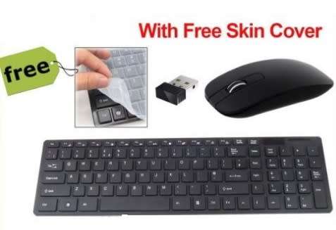 2.4G Wireless Mouse & Key Board Combo Kit - Available in White Only @ R1 no reserve