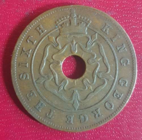 RARE 1949 SOUTHERN RHODESIA 1 PENNY - WWII GEORGE VI ERA - only 1 440 000 minted @ R1 NO RESERVE