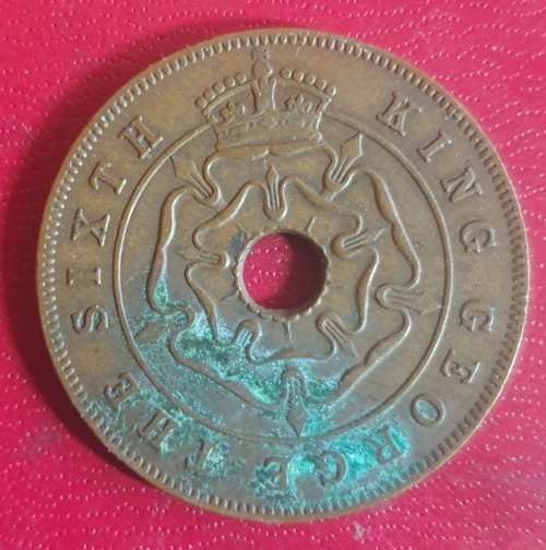 RARE 1951 SOUTHERN RHODESIA 1 PENNY - WWII GEORGE VI ERA - only 4 396 000 minted @ R1 NO RESERVE