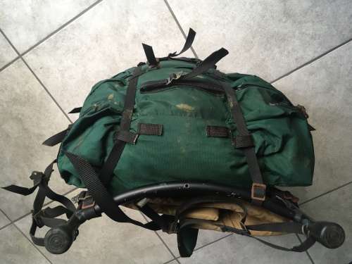 Rhodesian SAS bergen with parachute harness attachments