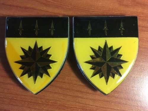 A pair of 1 Recce Regiment Shoulder flashes