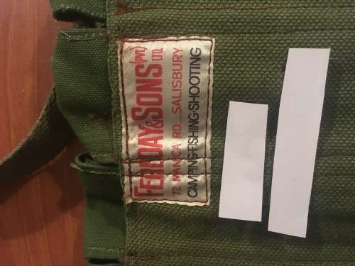 Rhodesian Army chest webbing, Fereday & Sons. 8 Uzi Mag's