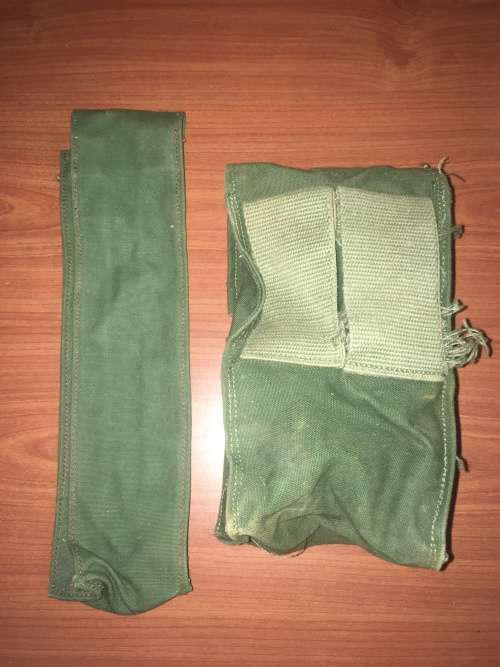 Rhodesian Army webbing pouches. Some British made. Some Fereday & Sons made