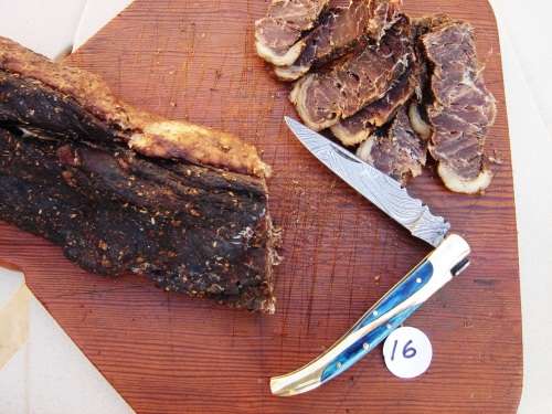 DAMASCUS Staal Biltong Mes vir die MAN, SEUN, PA of SKOON PA of OUPA in jou lewe