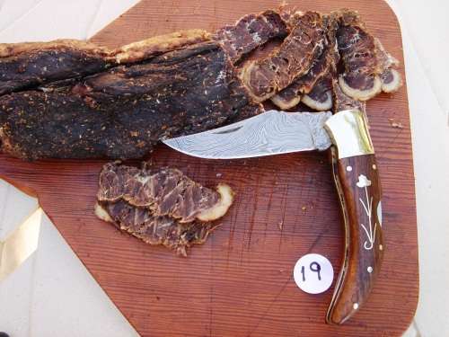 DAMASCUS Staal Biltong Mes vir die MAN, SEUN, PA of SKOON PA of OUPA in jou lewe
