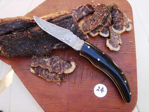 DAMASCUS Staal Biltong Mes vir die MAN, SEUN, PA of SKOON PA of OUPA in jou lewe