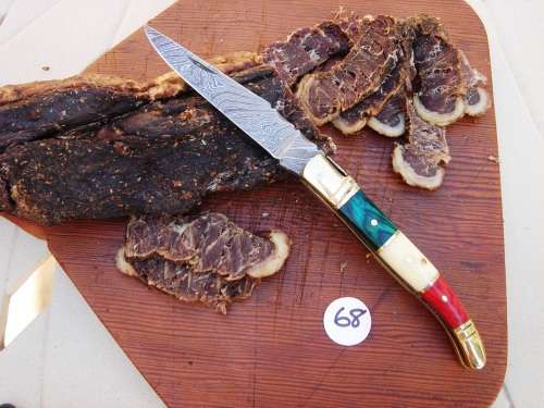 DAMASCUS Staal Biltong Mes vir die MAN, SEUN, PA of SKOON PA of OUPA in jou lewe