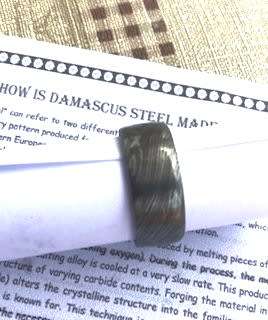 Damascus Steel HANDMADE Ring. Only R999. Was R 1799.00