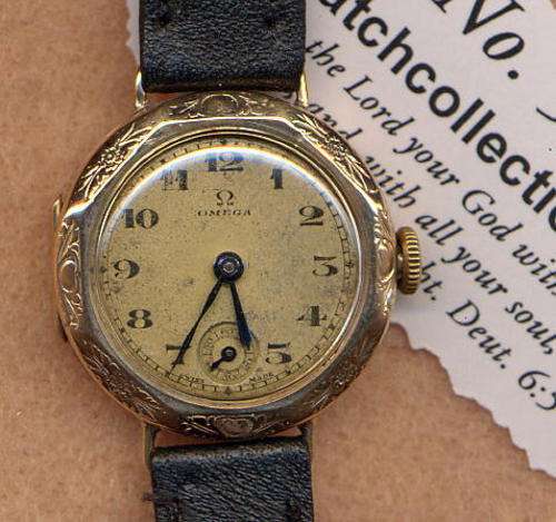 Omega from +-1930 in solid 9ct. Gold. Perfect working condition.