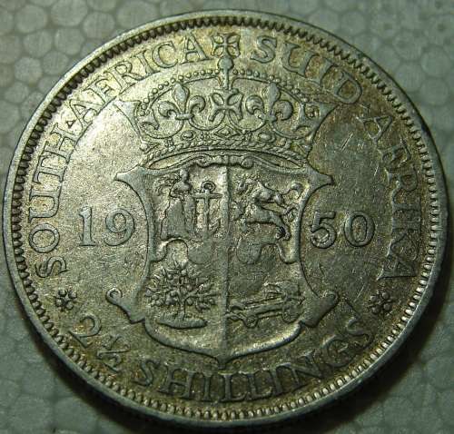 1950 2/6 Shilling South Africa - Scarce coin