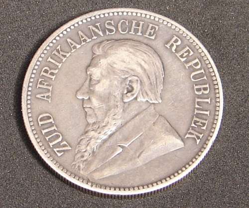 1892 5 Shilling ZAR silver Crown Scarce - SS LOOK !!!
