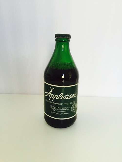 Vintage Appletiser dumpy bottle -  Still full!