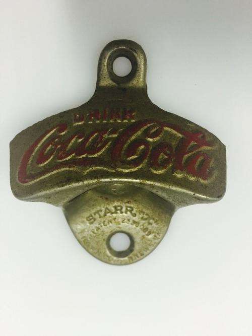 VINTAGE COCA COLA BOTTLE OPENER WALL MOUNT STARR X