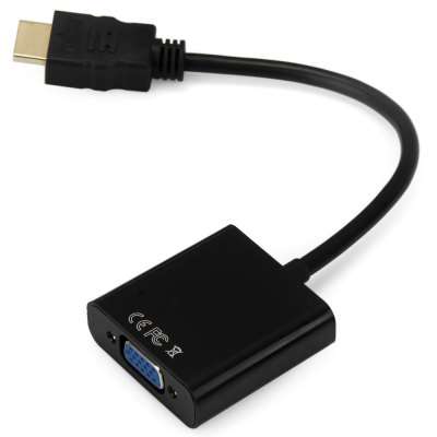 HDMI Male To VGA Female Adapter Cable - Black