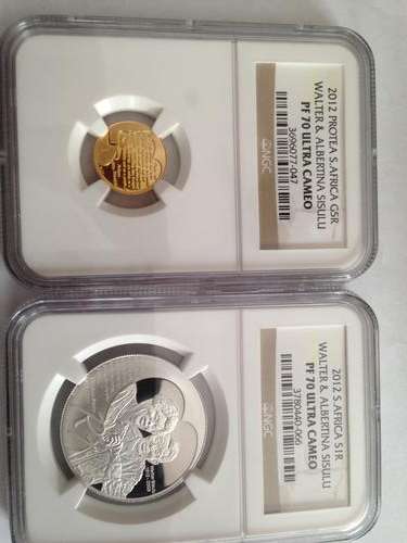 walter &albertina sisulu pf70 set ngc grade