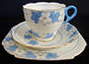 GRAFTON CHINA "SEATON" MADE IN ENGLAND TRIO - CUP SAUCER AND TEA/SIDE PLATE