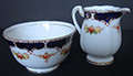 VINTAGE ROYAL STANDARD FINE BONE CHINA ENGLAND SUGAR BOWL AND MILK JUG - IMARI DESIGN 1916-1930