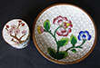 ORIENTAL/CHINESE CLOISONNE PIN DISH AND PILL BOX WITH LID VINTAGE