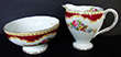 VINTAGE FOLEY BONE CHINA ENGLAND "WINDSOR" E.BRAIN & CO OPEN FOOTED SUGAR BOWL AND CREAMER