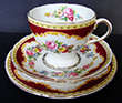 VINTAGE FOLEY BONE CHINA ENGLAND "WINDSOR" E.BRAIN & CO TRIO - TEA CUP, SAUCER & SIDE PLATE