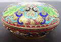 VINTAGE ORIENTAL/ CHINESE CLOISONNE TRINKET BOWL WITH LID
