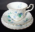 ROYAL ALBERT INSPIRATION FINE BONE CHINA ENGLAND TEA TRIO - CUP, SAUCER and TEA/SIDE PLATE