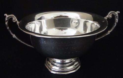 SILVER PLATED VINTAGE ENGRAVED TROPHY