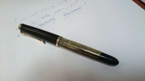 Pelikan 400 Honey, Amber Tortoise Brown. Gold. 1950's. Not Restored. 14 K Nib.