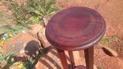 Orchid Plant Stand Burmese Teak Vintage Minimalist Never Painted