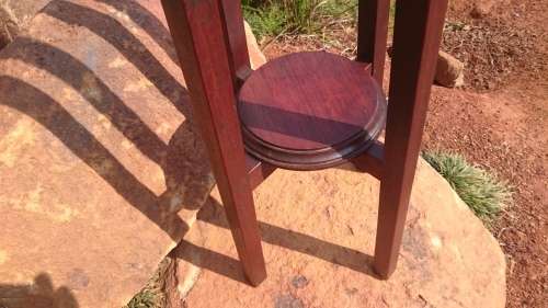 Orchid Plant Stand Burmese Teak Vintage Minimalist Never Painted