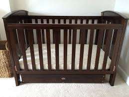 Dark Wooden Vintage Retro Baby Cot