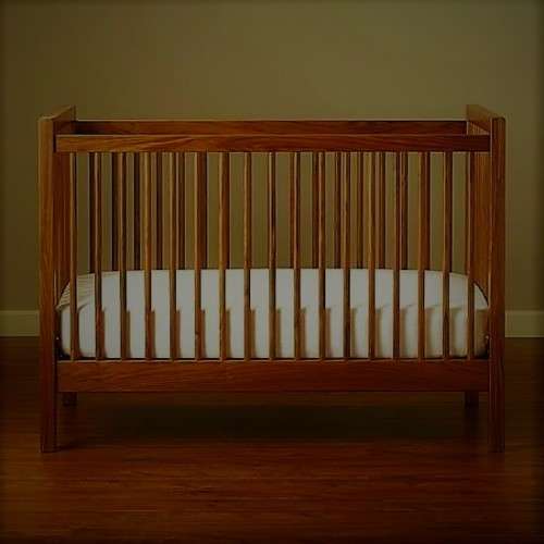 Dark Wooden Vintage Retro Baby Cot