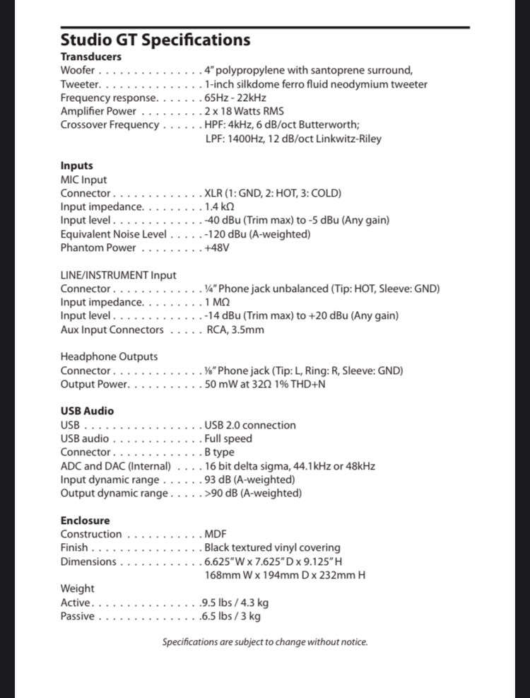 SAMSON STUDIO GT - RECORDING STUDIO