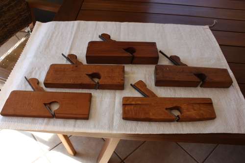 Set of 5 Vintage Wooden Planes in beautiful condition.