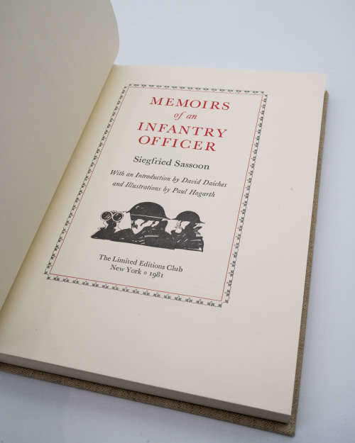 Memoirs of an Infantry Officer by Siegfried Sassoon (Signed Limited Edition)