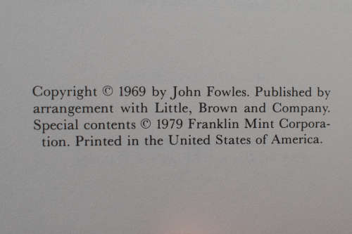 The French Lieutenant`s Women by John Fowles (Signed Limited Edition)