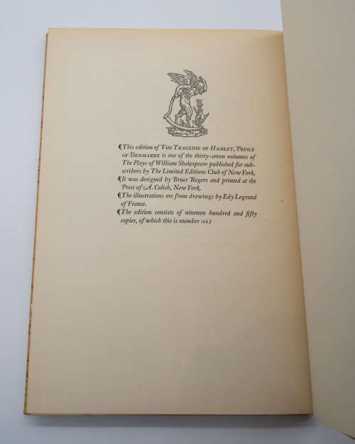 Hamlet by William Shakespeare (Limited Edition - Illustrator Edy Legrand)