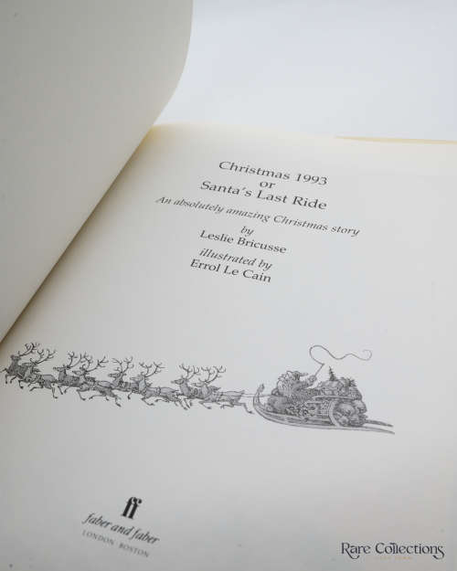 Christmas 1993 or Santa`s Last Ride (Illustrator - Errol Le Cain) by Leslie Bricusse
