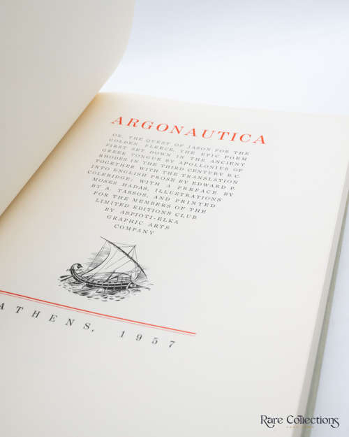 The Argonautica by Rhodius, Apollonius (Limited Ed - Signed by Illustrator A. Tassos)