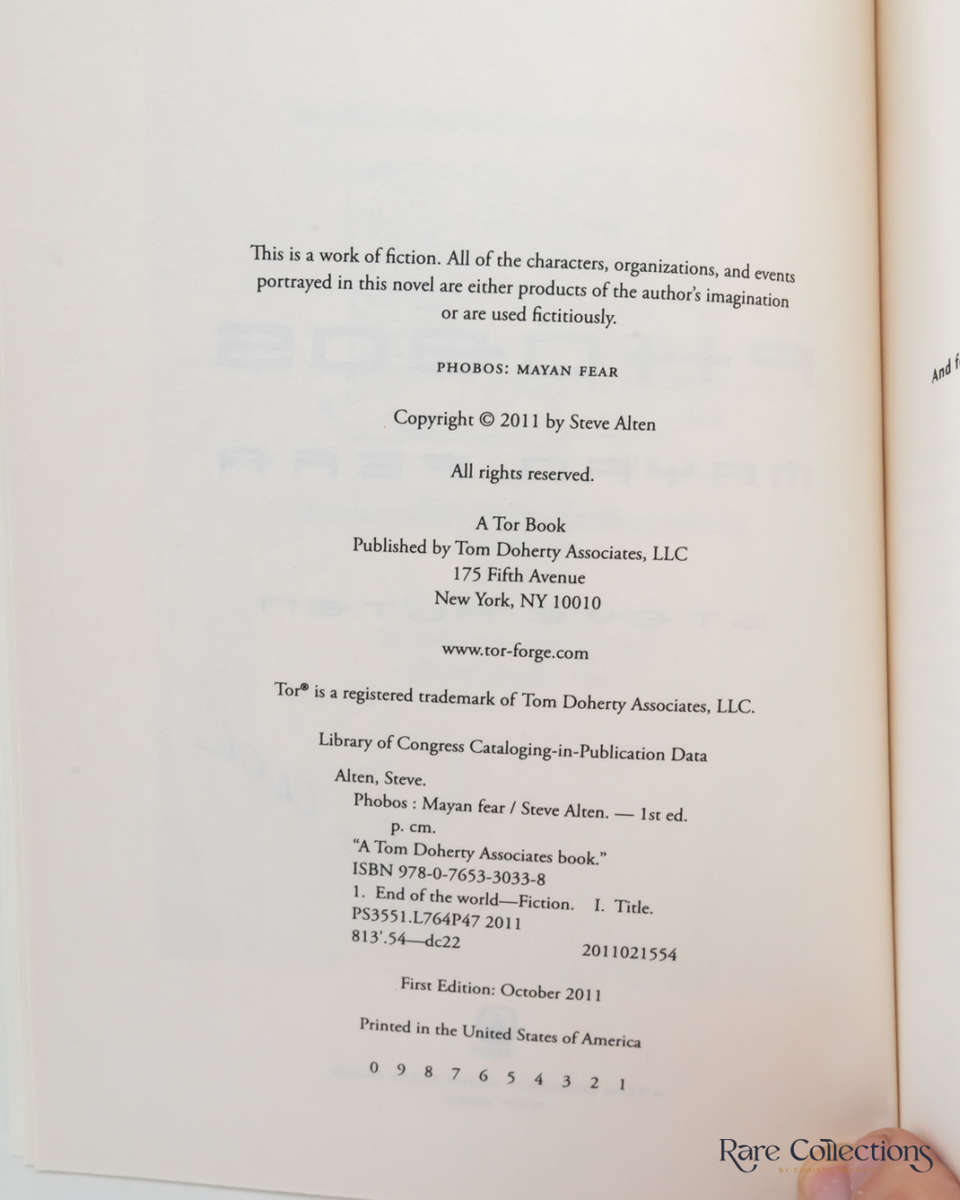 Phobos: Mayan Fear by Steve Alten - signed